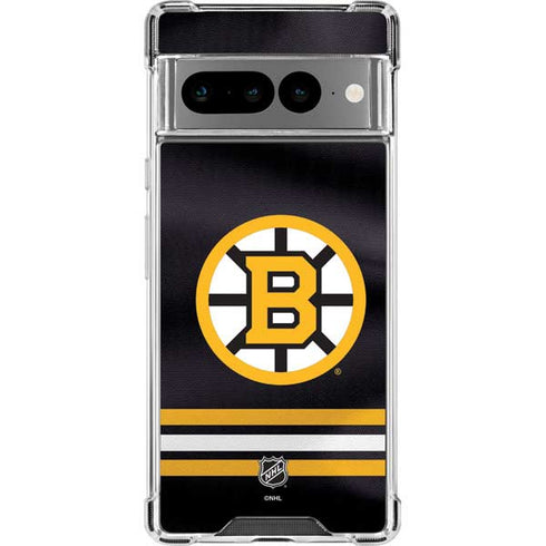 NHL Boston Bruins Home Jersey Google Pixel 7 Pro Clear Case